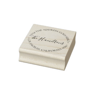 Sello De Caucho Texto Personalizado personalizado en círculo único