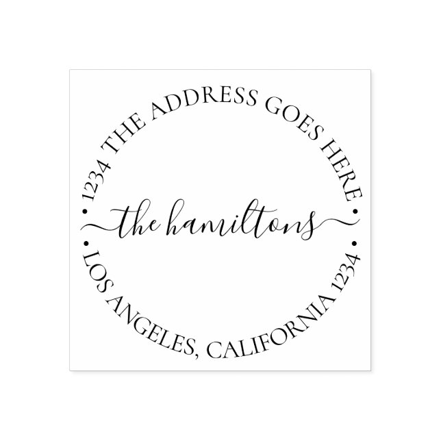 Sello De Caucho Texto Personalizado personalizado en círculo único (Impresión)