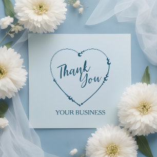Sello De Caucho Thank You Heart Design For Artisan Items