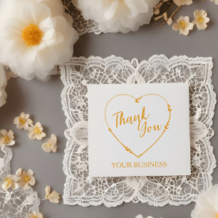 Sello De Caucho Thank You Heart Design For Artisan Items