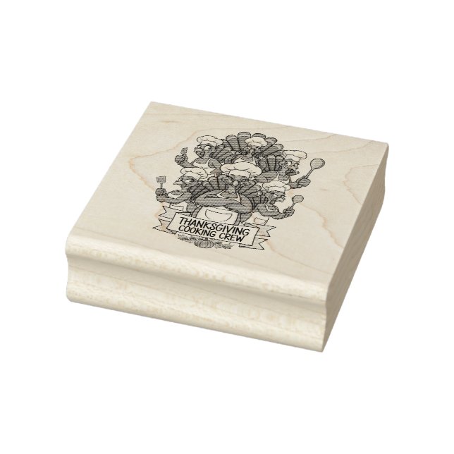 Sello De Caucho Thanksgiving Wood Art Stamp (Sello)