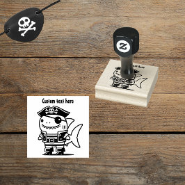 Sello De Caucho Tiburón pirata