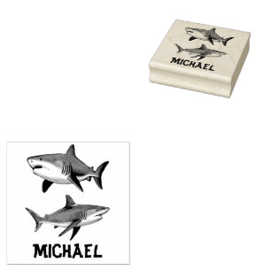 Sello De Caucho Tiburones de moda Personalizados