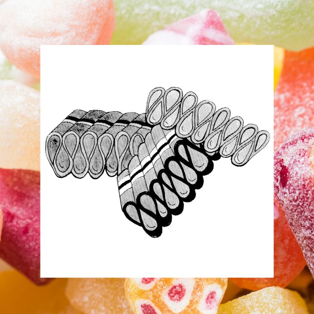 Sello De Caucho Tienda de dulces para Navidades de vándalos de la  (Ribbon candy stamp)