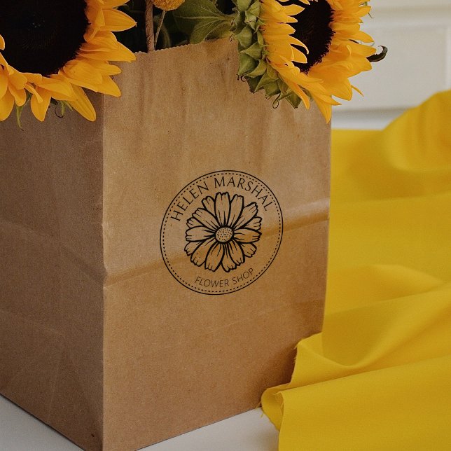 Sello De Caucho Tienda moderna de flores, Personalizado Pequeña Em (Subido por el creador)