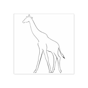 Sello De Caucho timbre de arte de ilustracion de jirafa