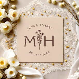Sello De Caucho Timeless Romantic Stylish Chic Wedding Wildflowers