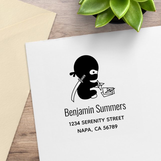 Sello De Caucho Tiny Ninja Folding Origami Star Address (Subido por el creador)