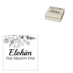 Sello De Caucho Tipografía de los Nombres Hebreos de Dios Elohim
