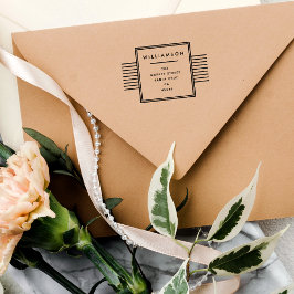 Sello De Caucho Tipografía minimalista | Dirección de devolución d