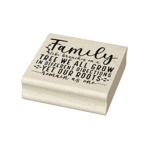 Sello De Caucho Tipografía Raíces Familiares