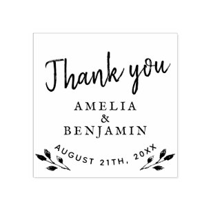 Sello De Caucho Tipografía rusa gracias Boda