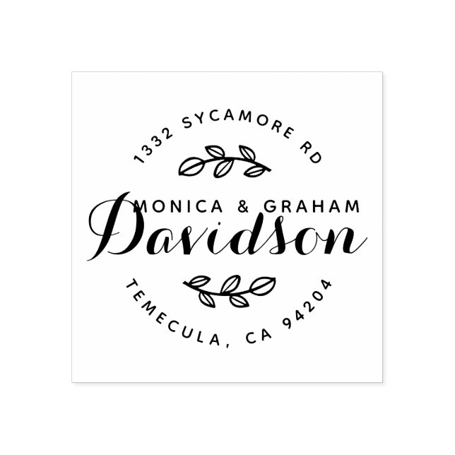 Sello De Caucho Tipografía Rústica personalizado | Sólo dirección  (Impresión)