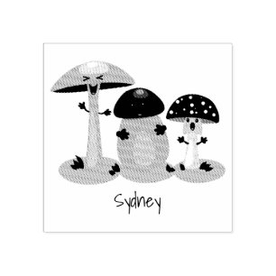 Sello De Caucho Toadstool de hongos de hongo de kawaii