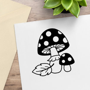 Sello De Caucho Toadstool Mushrooms
