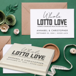 Sello De Caucho todo la lotería amor Lottery Ticket Wedding favor