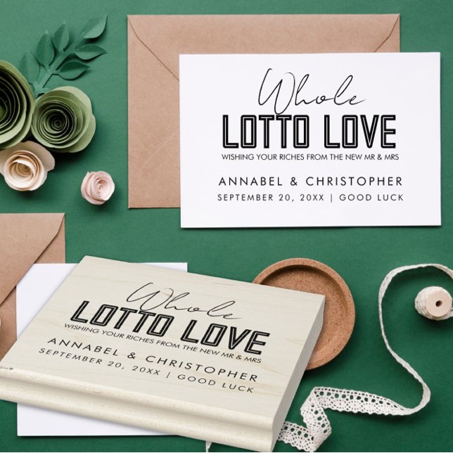 Sello De Caucho todo la lotería amor Lottery Ticket Wedding favor (Subido por el creador)