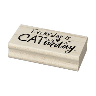 Sello De Caucho Todos los días es CATurday