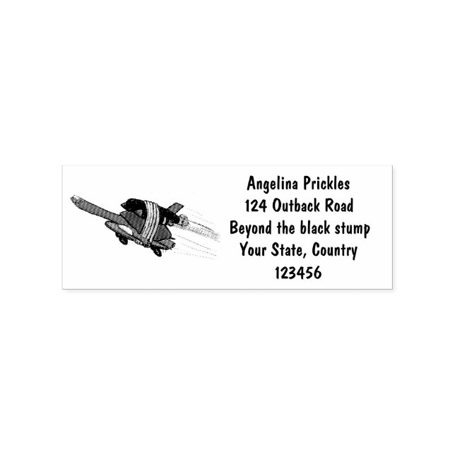 Sello De Caucho Tortuga voladora (Impresión)