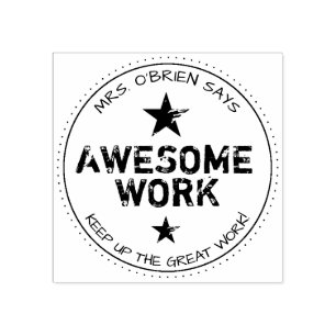 Sello De Caucho Trabajo asombroso Maestros personalizados