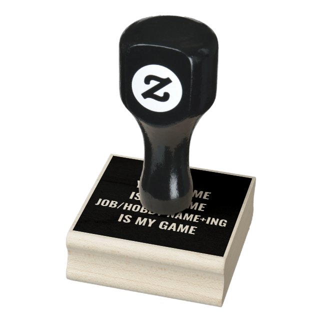 Sello De Caucho Trabajo divertido personalizado y nombre de aficio (Sello)