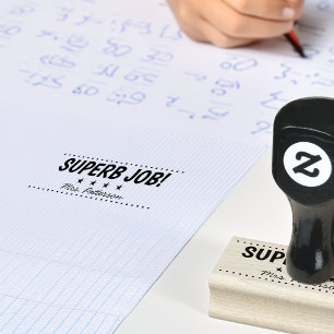 Sello De Caucho Trabajo Sobresaliente Profesor Personalizado