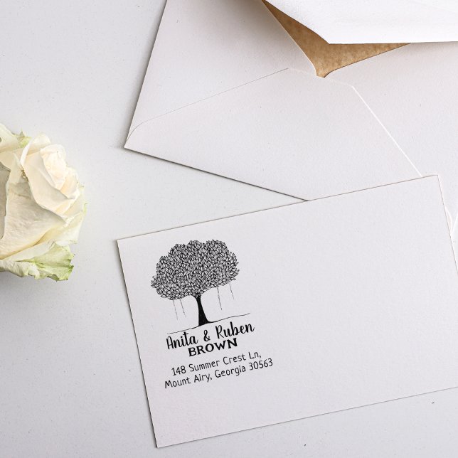 Sello De Caucho Tree Return Address Family  (Subido por el creador)