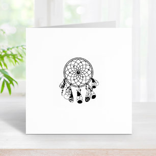 Sello De Caucho Tribal Dreamcatcher Boho 1x1