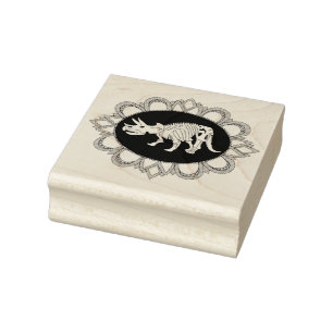 Sello De Caucho Triceratops Fossil Cameo