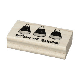 Sello De Caucho Trick o Trek Felices Candy Corn Candies de Hallowe