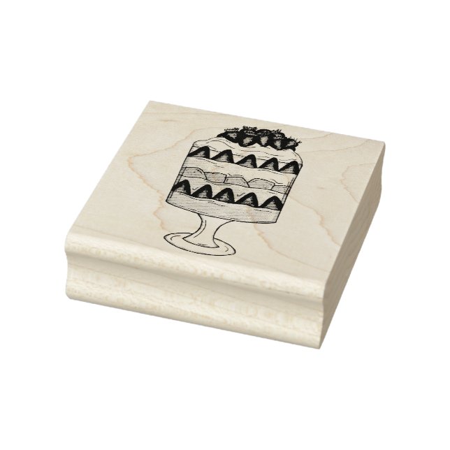 Sello De Caucho Triple inglesa Fruit Custard Postre comida británi (Sello)