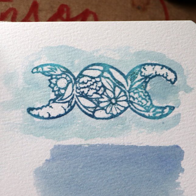 Sello De Caucho Triple símbolo de la luna Bloom Jardín (Subido por el creador)