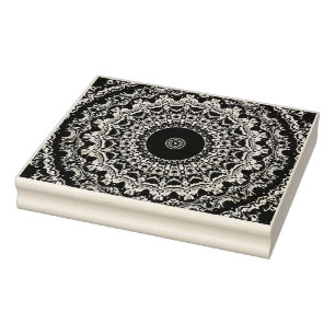 Sello De Caucho Trippy Colorful Intricate Boho Mandala