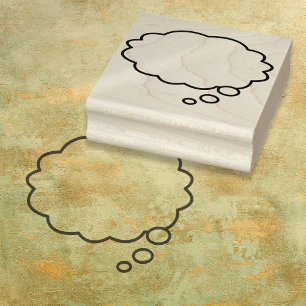 Sello De Caucho Tu mensaje piensa en la diversión de la burbuja de