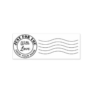 Sello De Caucho Tu Nombre Con Amor Marca Postmark Personalizada