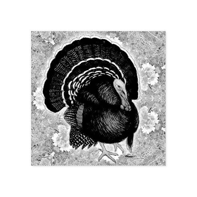 Sello De Caucho Turquía en los verdes (Impresión)