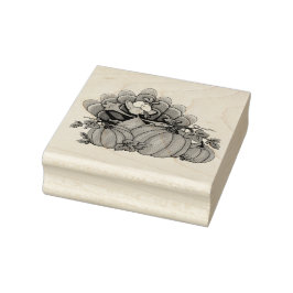 Sello De Caucho Turquía y calabazas