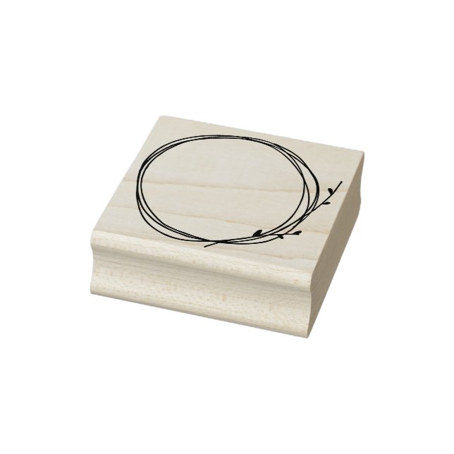 Sello De Caucho Twig Wreath Casual Country Nature Cirround (Sello)