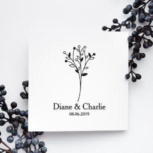 Sello De Caucho Twigs Wedding Monogram