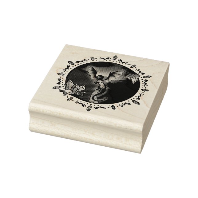 Sello De Caucho Twilight Magical Crystal Elegant Amethyst Dragon (Sello)