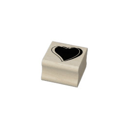 Sello De Caucho Two Hearts Entwined - 1" Square - Loyalty Card