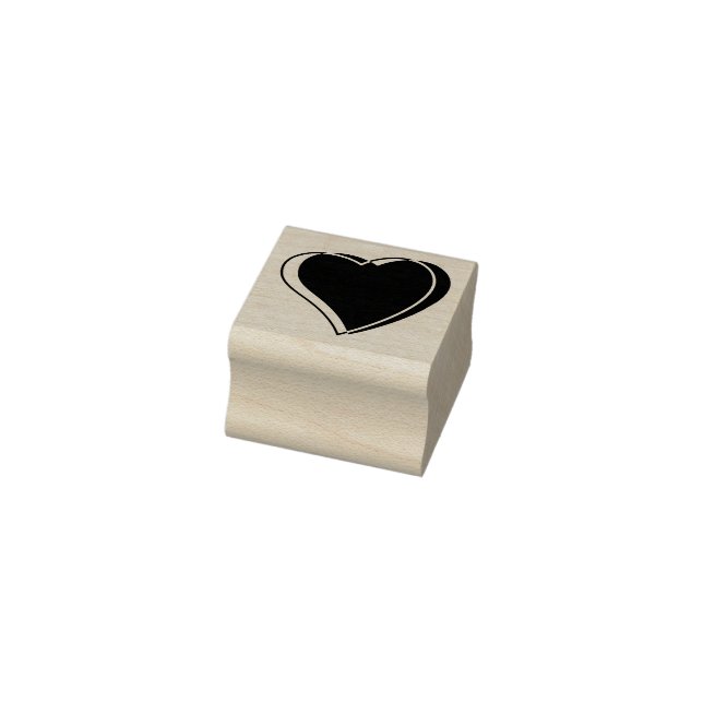 Sello De Caucho Two Hearts Entwined - 1" Square - Loyalty Card (Sello)