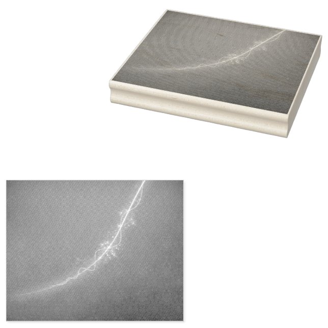 Sello De Caucho un avión está volando en el cielo azul (Sellado)