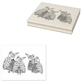 Sello De Caucho Un encuentro de las aves