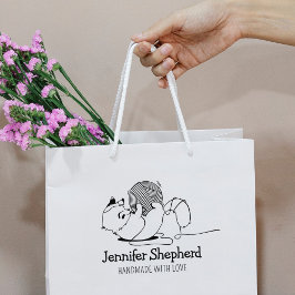 Sello De Caucho Un gato lindo hecho a mano con amor