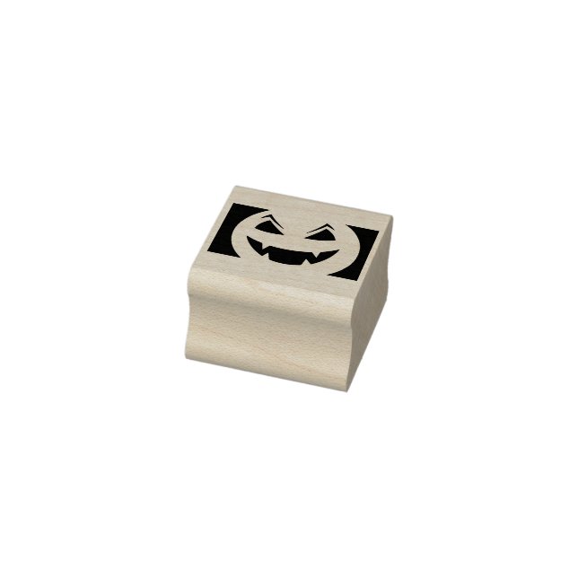 Sello De Caucho Una cara malvada de calabaza estampilla de arte de (Sello)