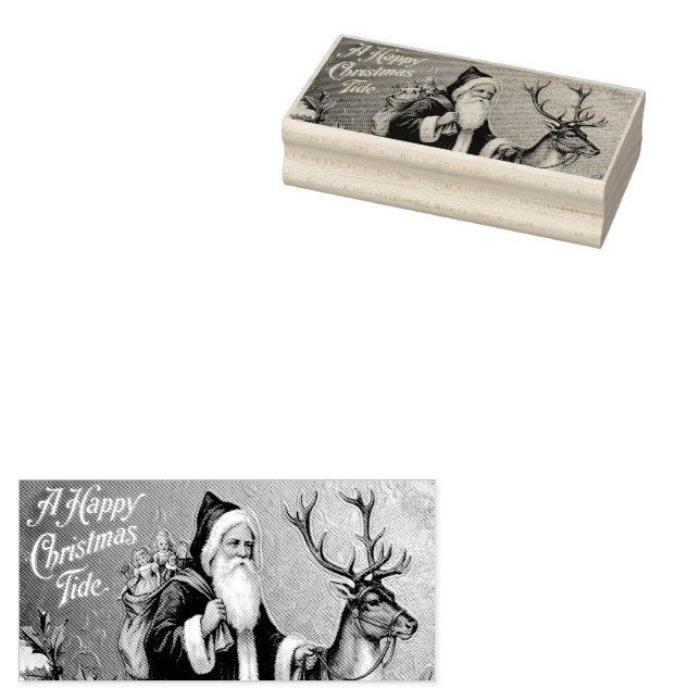 Sello De Caucho Una Feliz Época de Navidad (Sellado)
