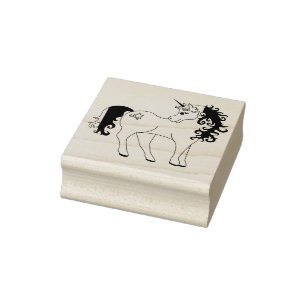 Sello De Caucho Unicornio