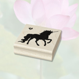 Sello De Caucho Unicornio y corazón