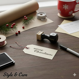 Sello De Caucho Unique Stylish Merry Christmas Script